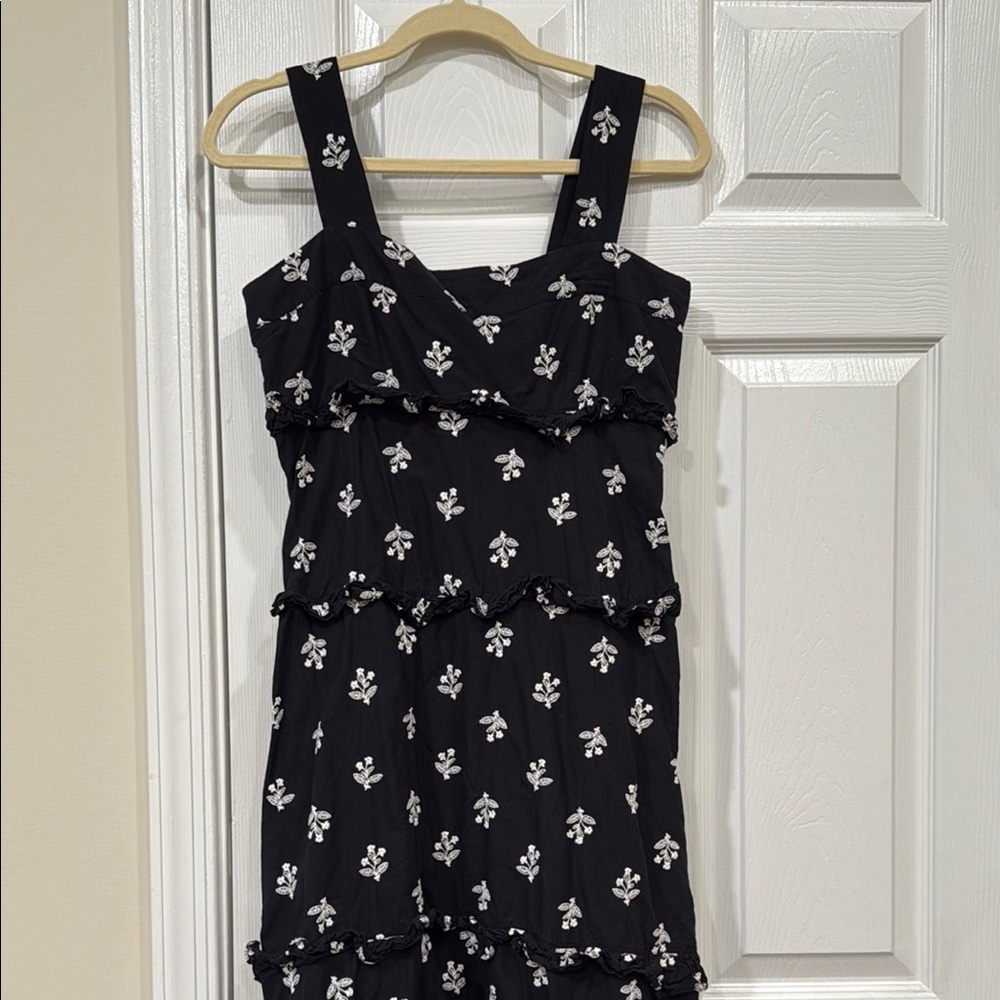 Black Floral Sleeveless Dress